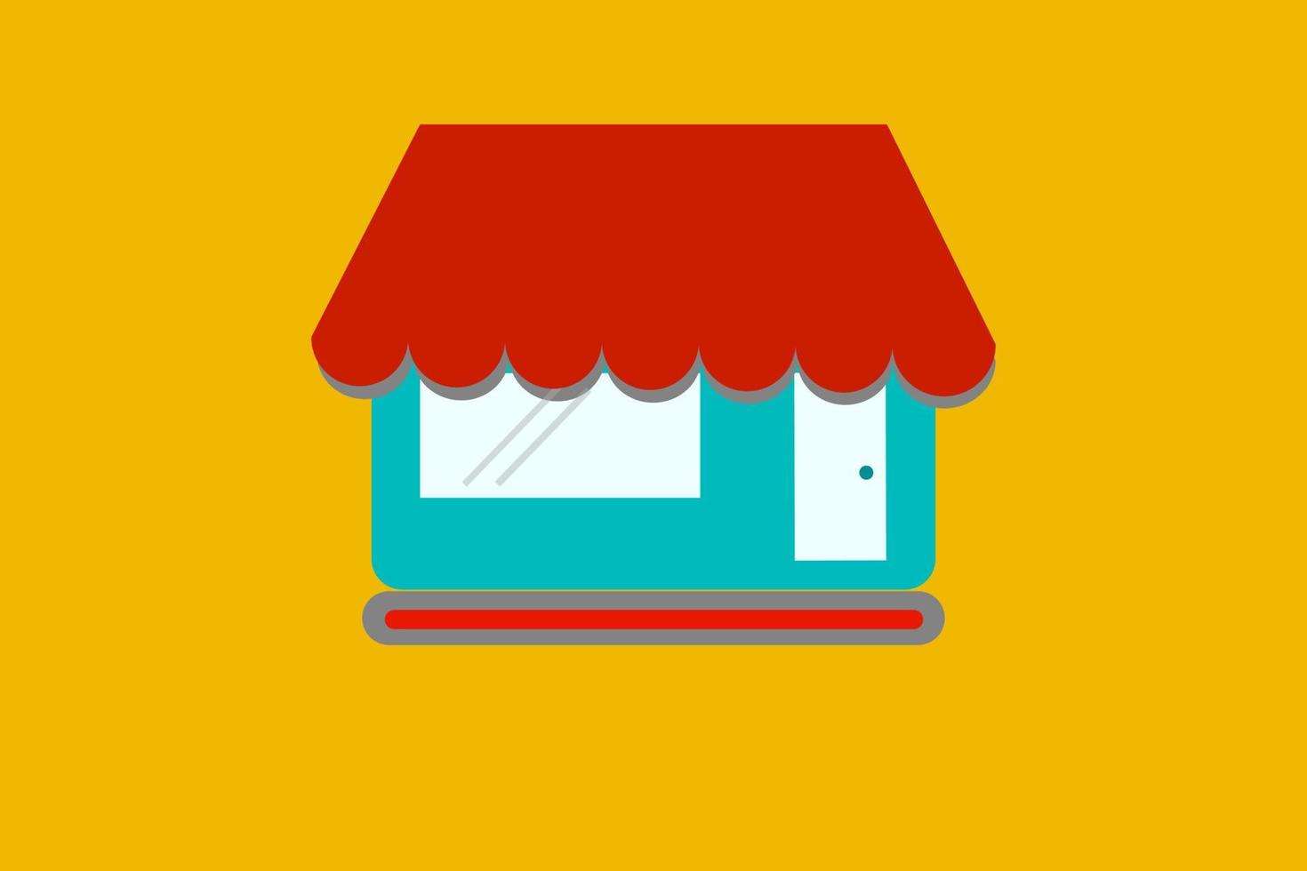 Illustrationsbild eines Laden- oder Restaurantsymbols vektor