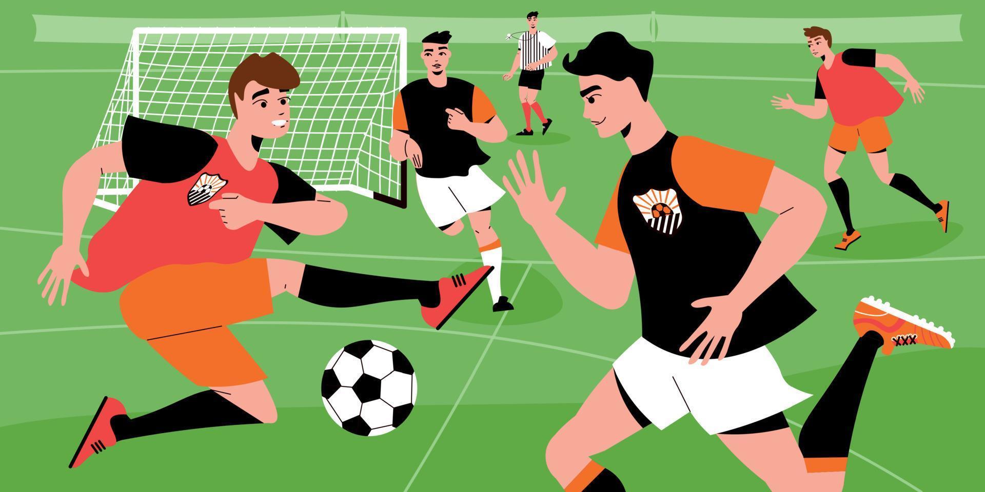 platt fotboll illustration vektor