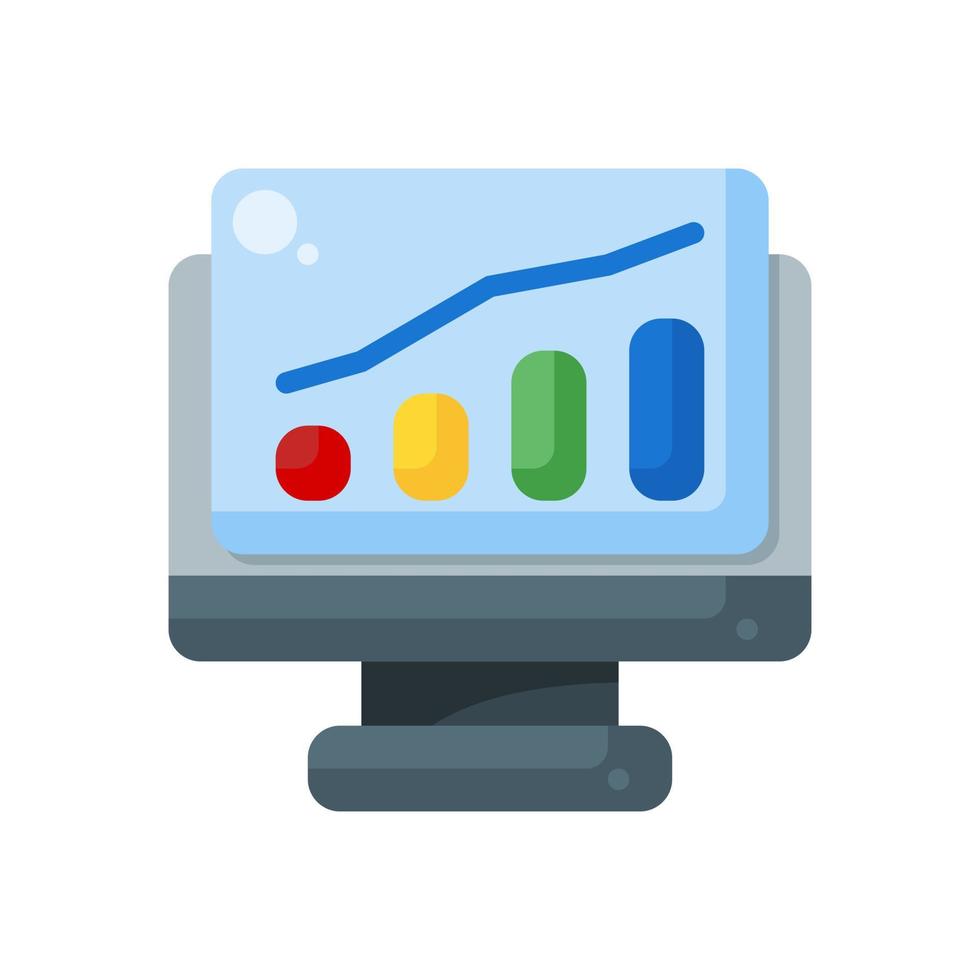 statistik platt stilikon vektor