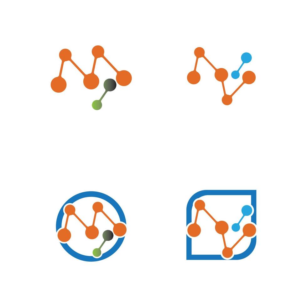 Molekülvektorillustrationsdesign vektor