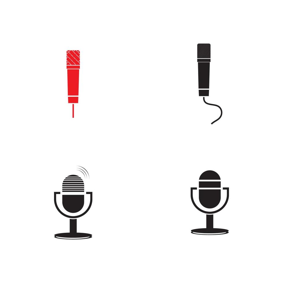 Mikrofon Symbol Grafikdesign Vorlage Illustration Vektor