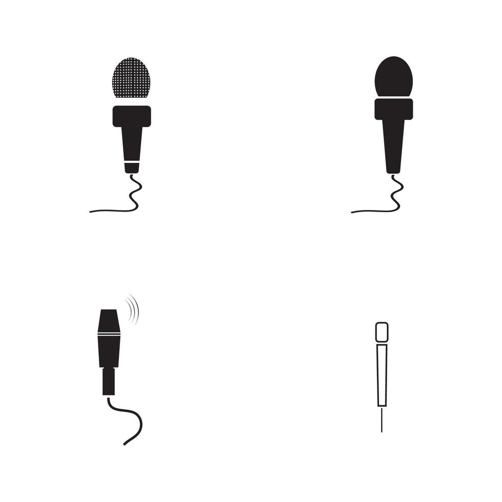 mikrofon ikon grafisk design mall illustration vektor
