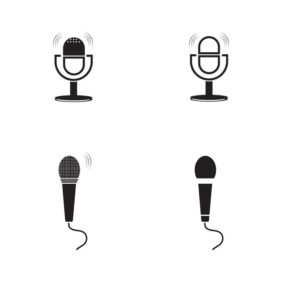 mikrofon ikon grafisk design mall illustration vektor