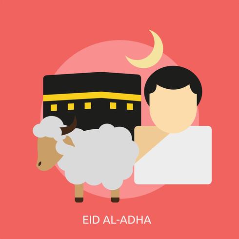 Eid Al-Adha Konceptuell illustration Design vektor