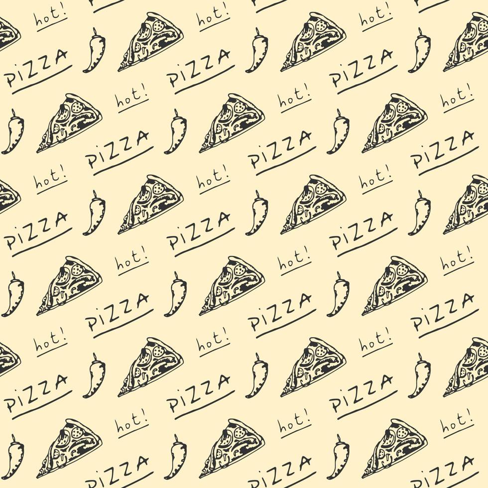 pizza sömlös design vektor