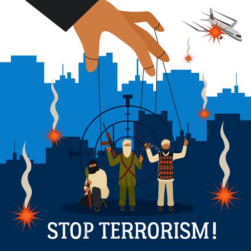 Stoppt die Terrorismus-Illustration vektor