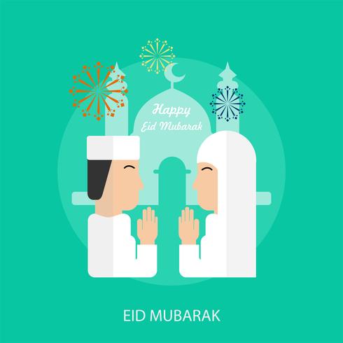 Eid Mubarak Konzeptionelle Darstellung Design vektor