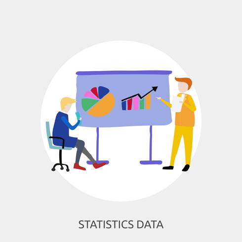 Statistik Data Konceptuell illustration Design vektor