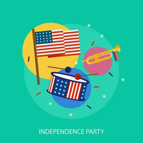 Independence Party Konceptuell illustration Design vektor