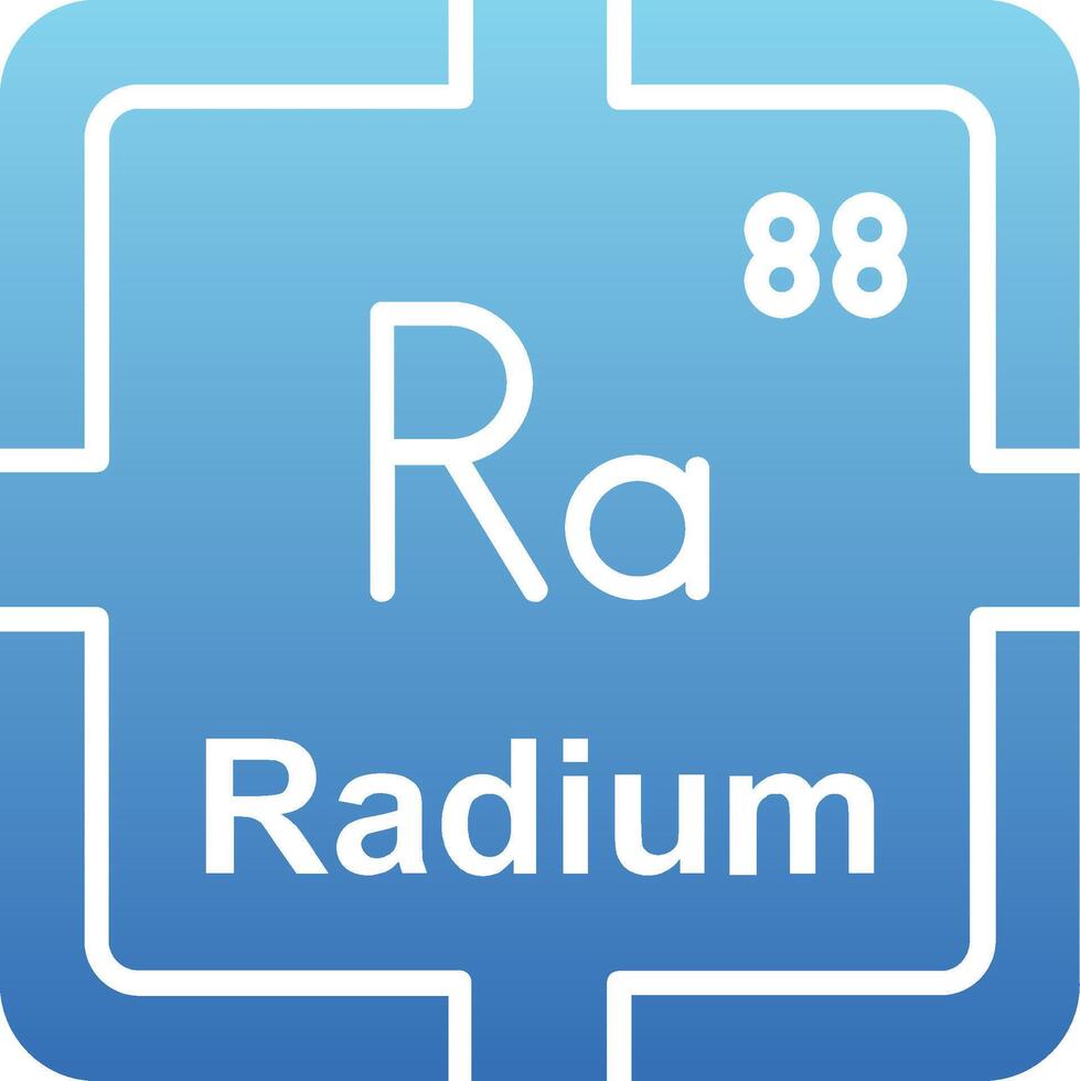 Radium Glyphe Gradient Symbol vektor