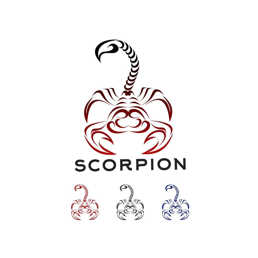 Skorpion abstraktes Gestaltungselement freier Vektor