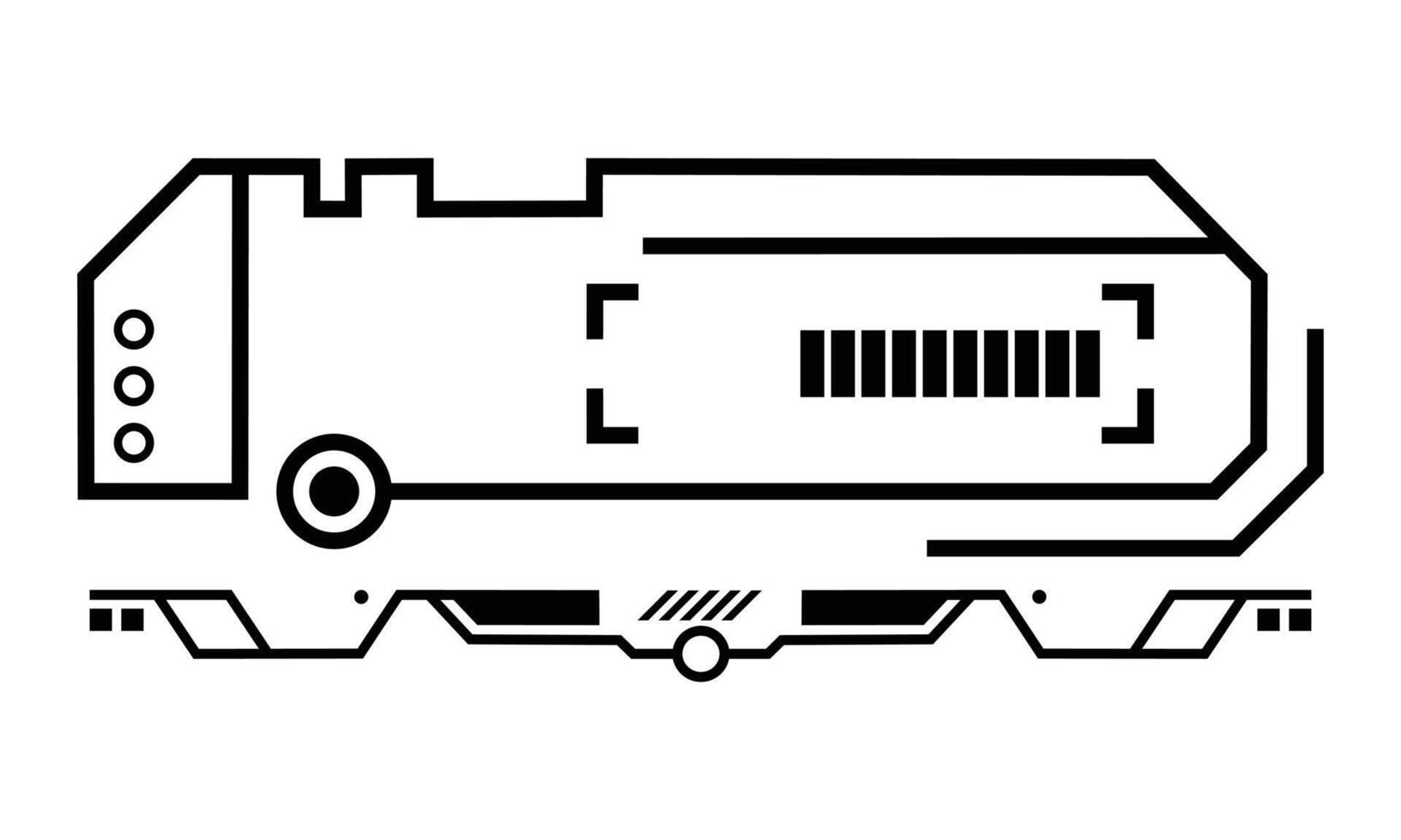 hud gaming illustration för panelspel design. futuristisk eller cyberramillustration för spelgränssnitt. kopiera utrymme illustration i teknisk vetenskap tema. vektor