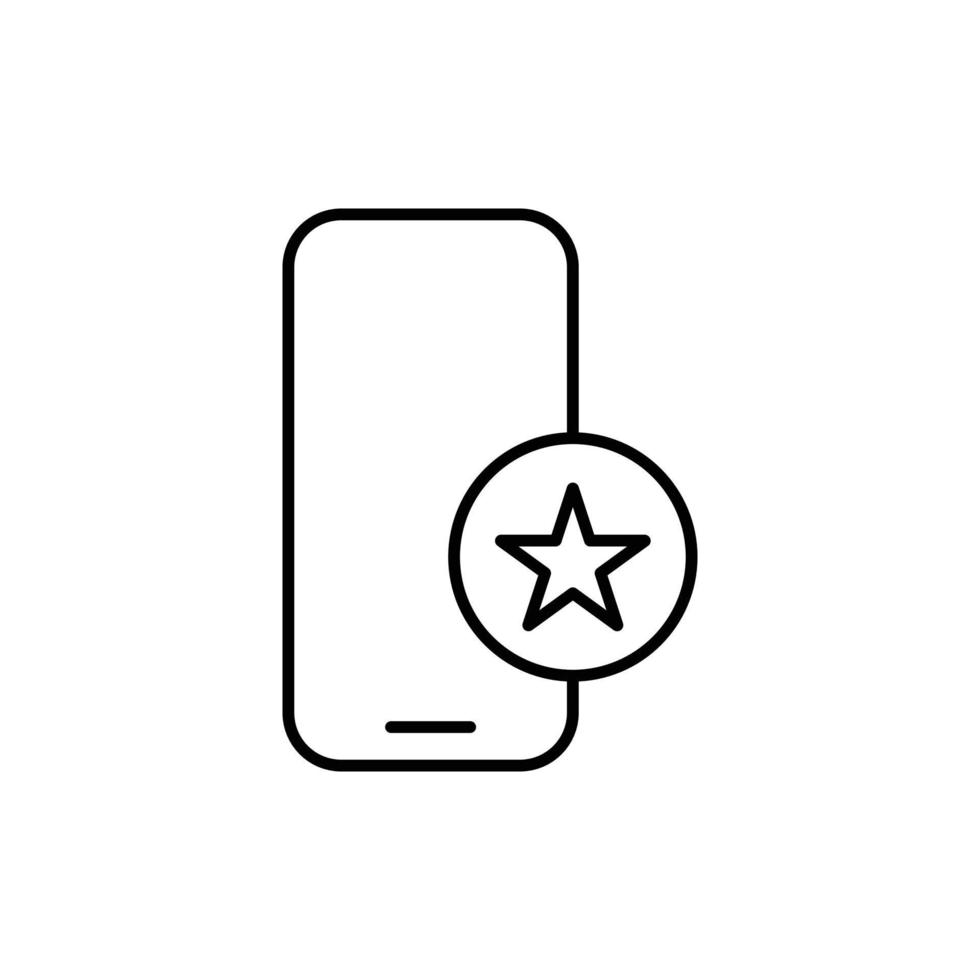 Handy-Bewertung. ein Symbol, das sich auf Sieg, Auszeichnung, Bewertung usw. bezieht. bearbeitbares Element für ui ux-Website oder mobile Anwendung. vektor