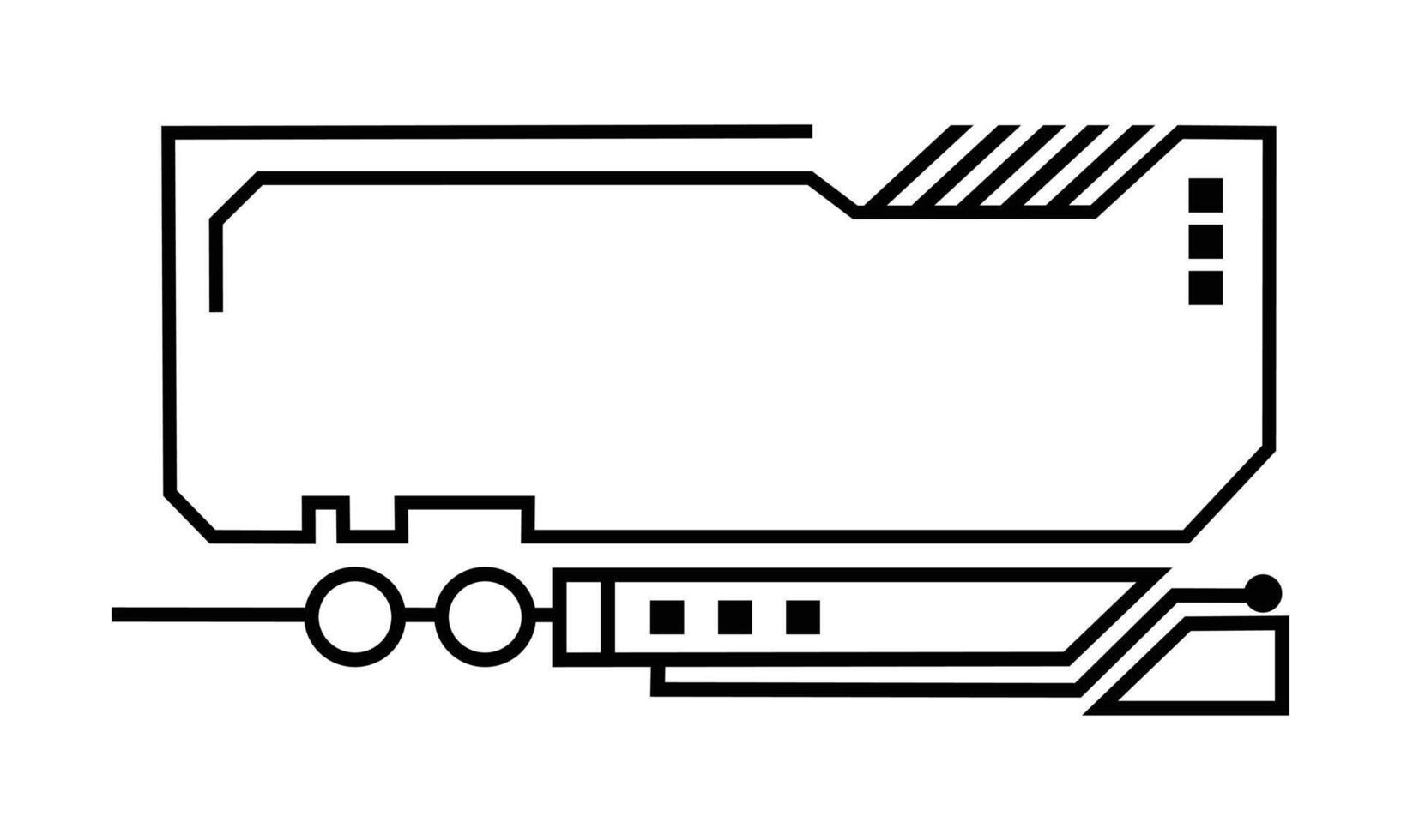 hud gaming illustration för panelspel design. futuristisk eller cyberramillustration för spelgränssnitt. kopiera utrymme illustration i teknisk vetenskap tema. vektor