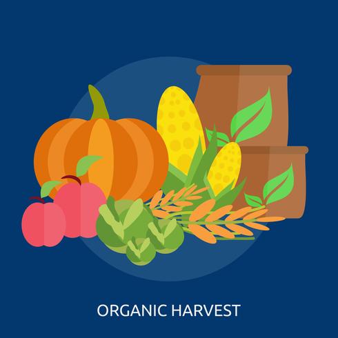 Organisk Harvest Konceptuell Illustration Design vektor