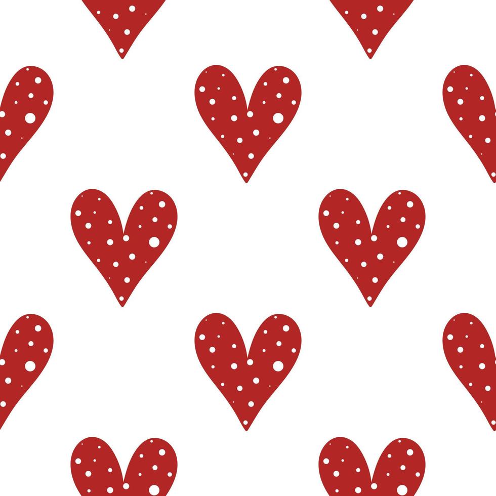 rote Herzen nahtlose Muster-Vektor-Illustration vektor
