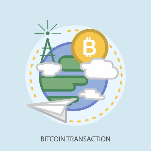 Bitcoin Transaction Konceptuell illustration Design vektor