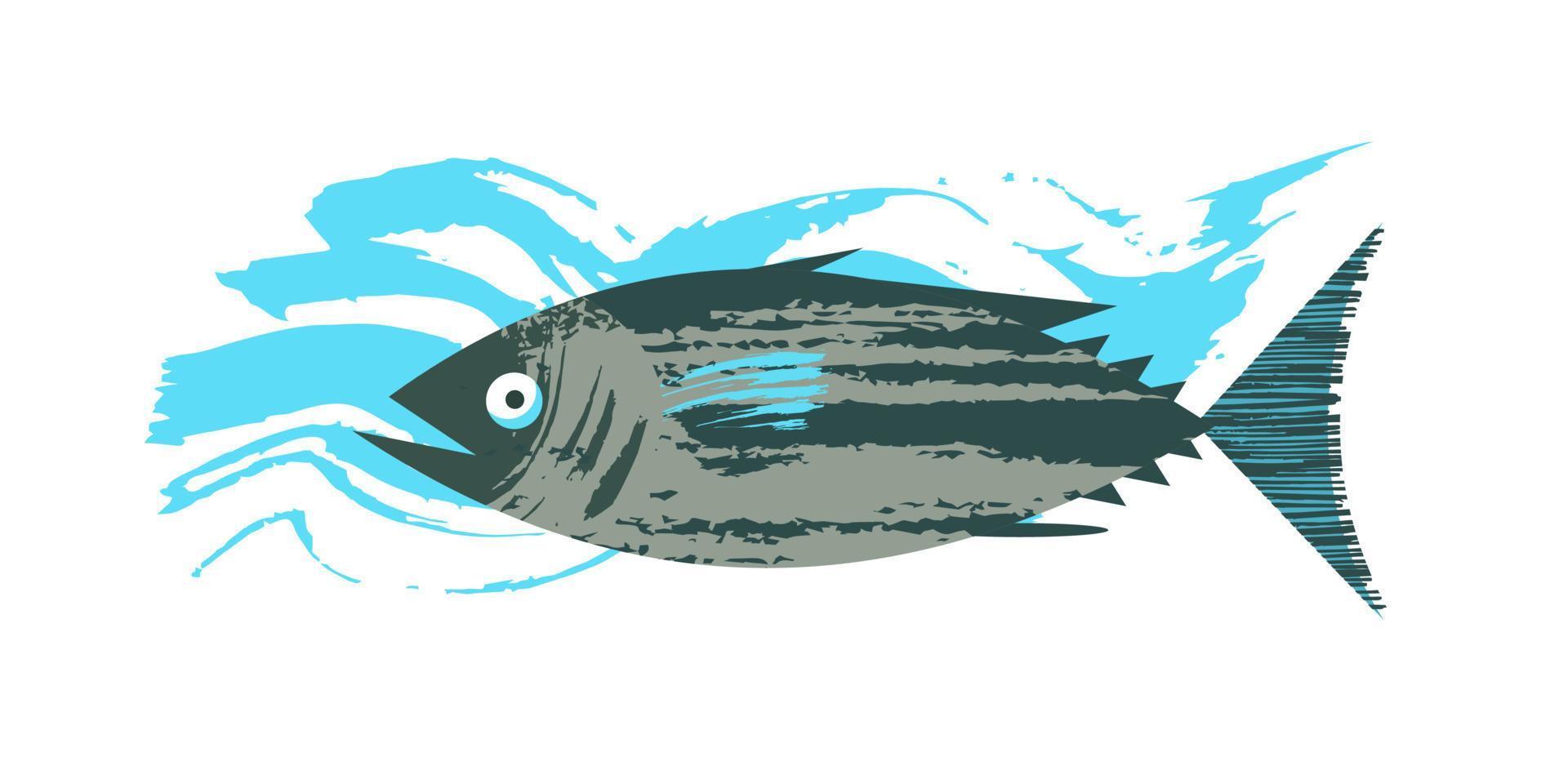 Fisch. Meeresfrüchte. Thunfisch. Vektor-Illustration. vektor