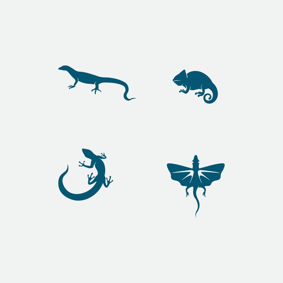 djur vektor ödla salamander gecko krokodil och reptiler design logotyp