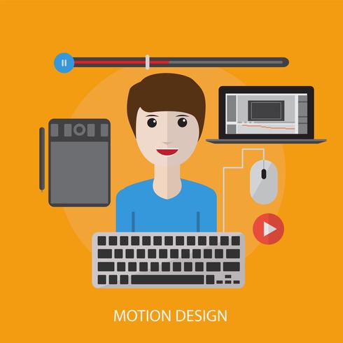 Motion Design konzeptionelle Darstellung Design vektor