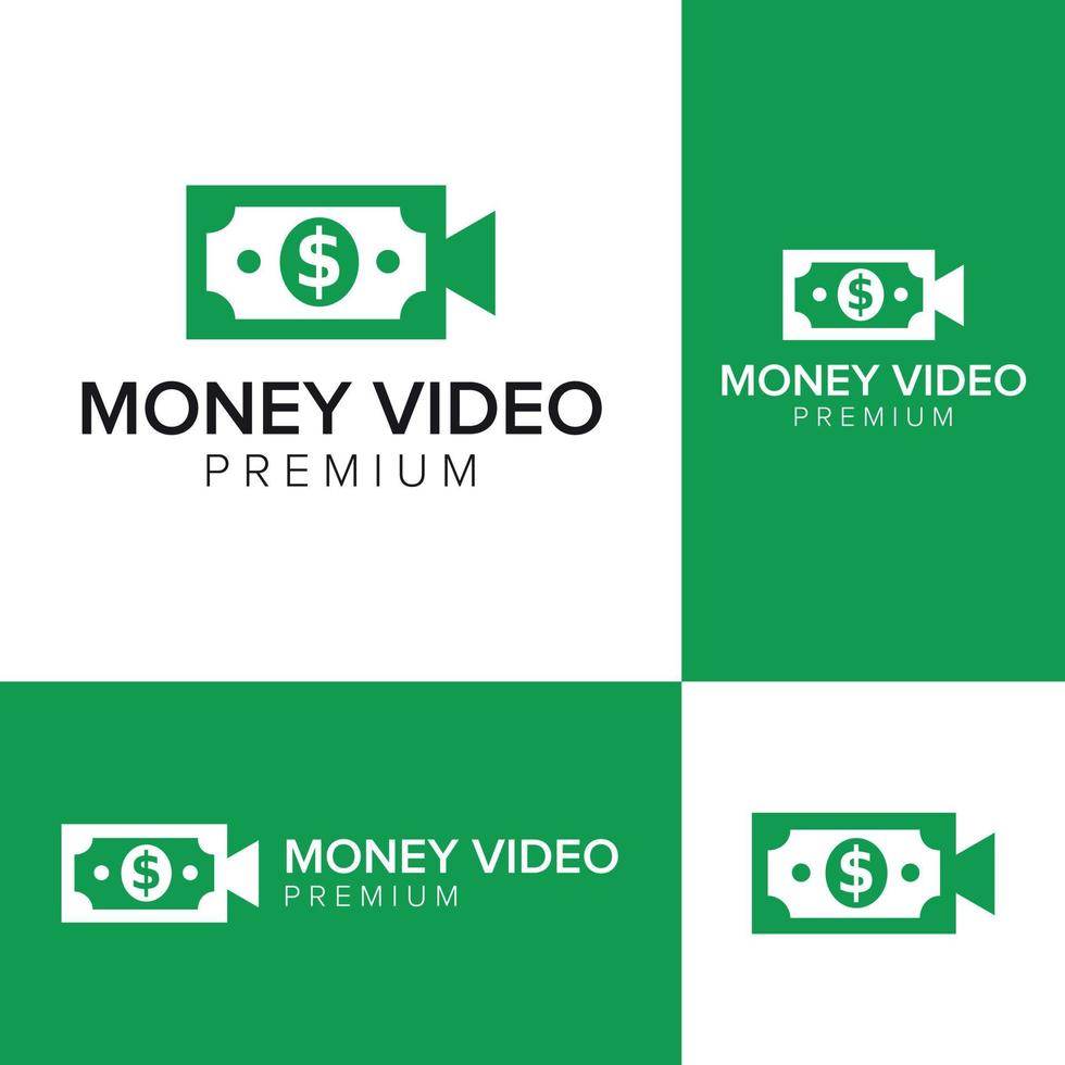 Geld Video Logo Symbol Vektor Vorlage