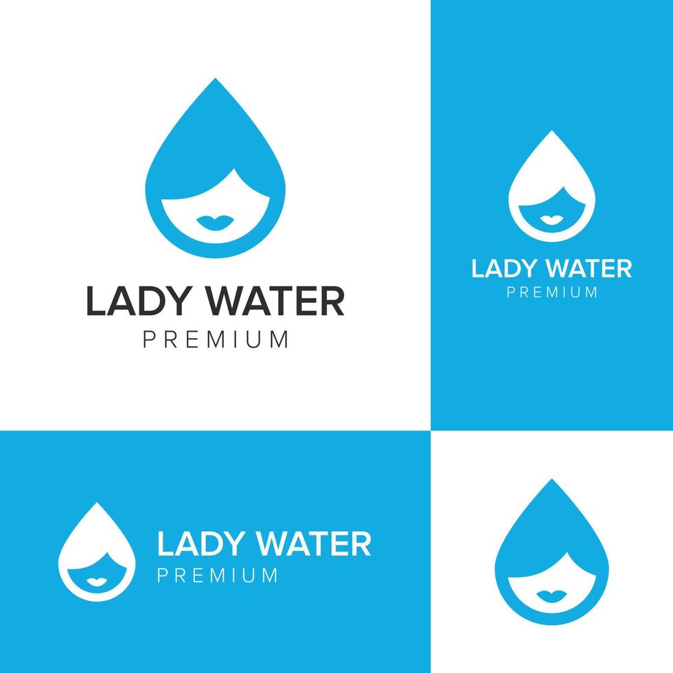Dame Wasser Logo Symbol Vektor Vorlage