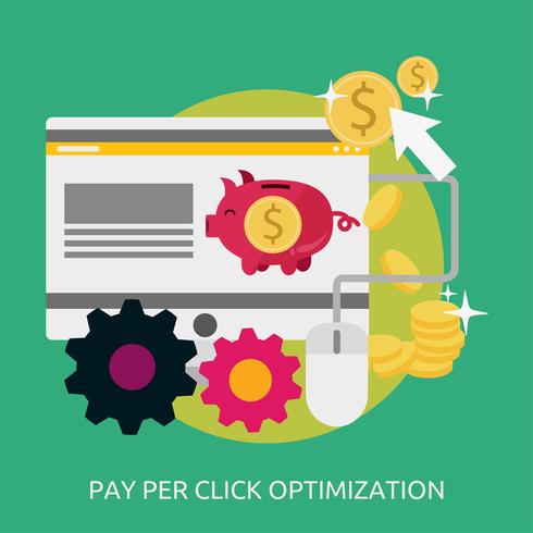 Pay-per-Click-Optimierung Konzeptionelle Darstellung vektor