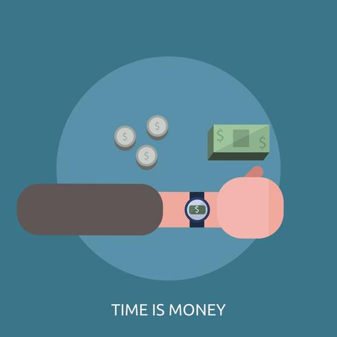 Zeit ist Geld konzeptionelle Illustration Design vektor