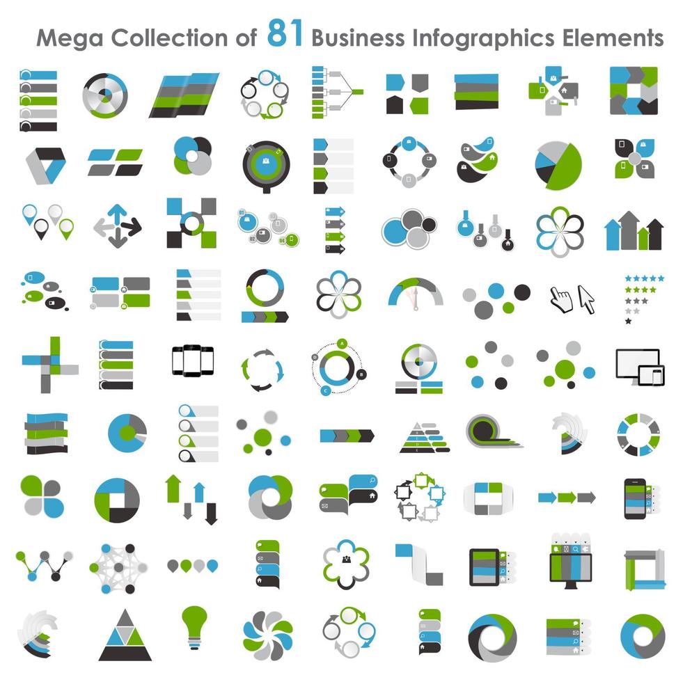 Sammlung von Infografik-Vorlagen für Geschäftsvektorillustrationen vektor