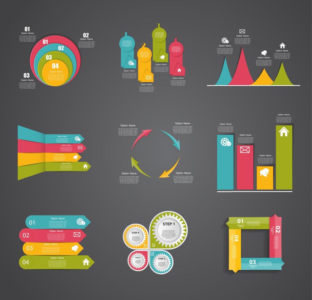 samling av infografiska mallar för affärsvektor illustra vektor