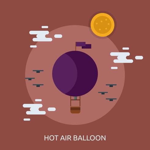 Hot Air Balloon Konceptuell illustration Design vektor