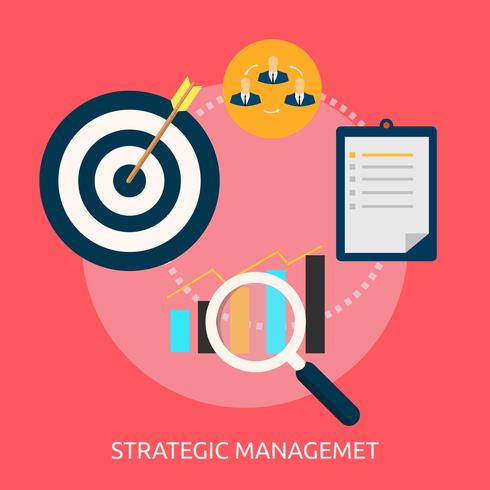 Strategisches Management Konzeptionelle Darstellung vektor