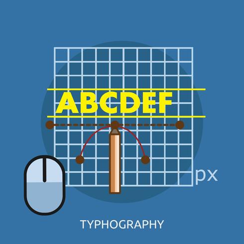 Typografi Konceptuell illustration Design vektor