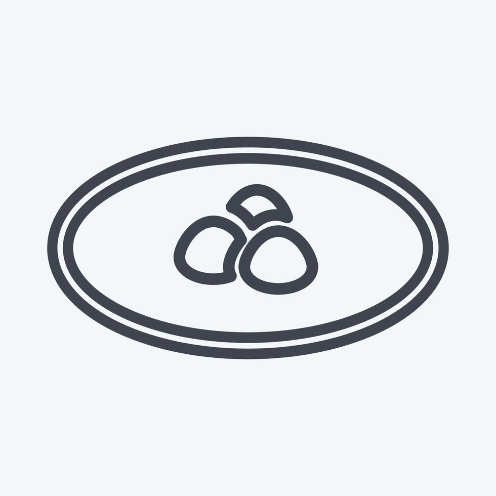 ikon dumplingsoppa - linjestil - enkel illustration, redigerbar linje vektor