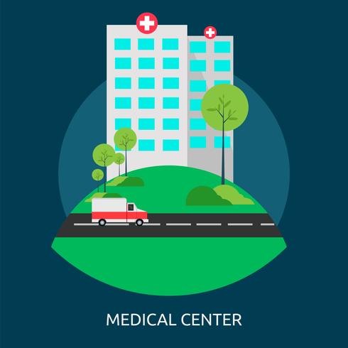 Medicinsk Center Konceptuell illustration Design vektor