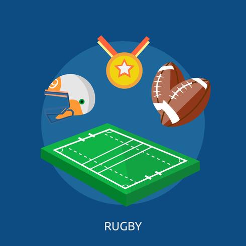Rugby Konceptuell illustration Design vektor