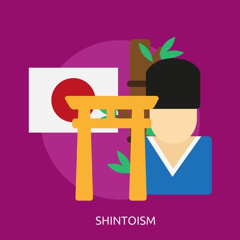 Shintoismus konzeptionelle Illustration Design vektor