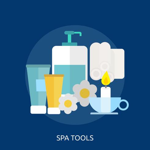 Spa-Tools konzeptionelle Illustration Design vektor