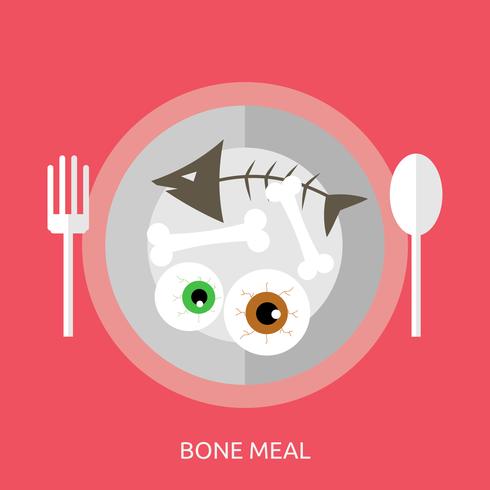 Bone Meal Konceptuell illustration Design vektor