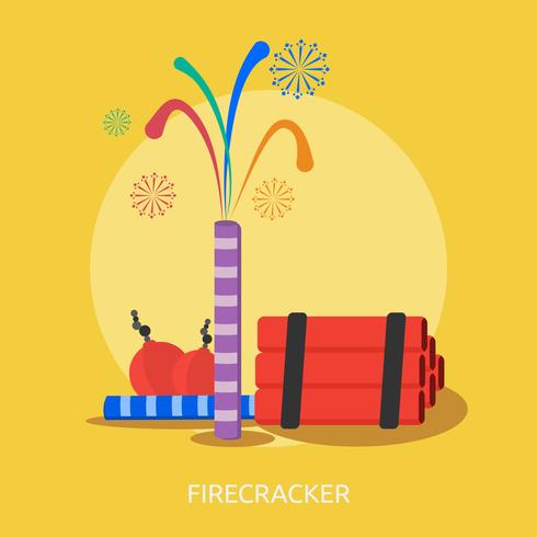 Firecracker Konceptuell illustration Design vektor