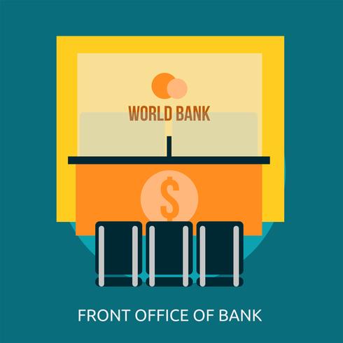 Front Office der Bank konzeptionelle Illustration Design vektor