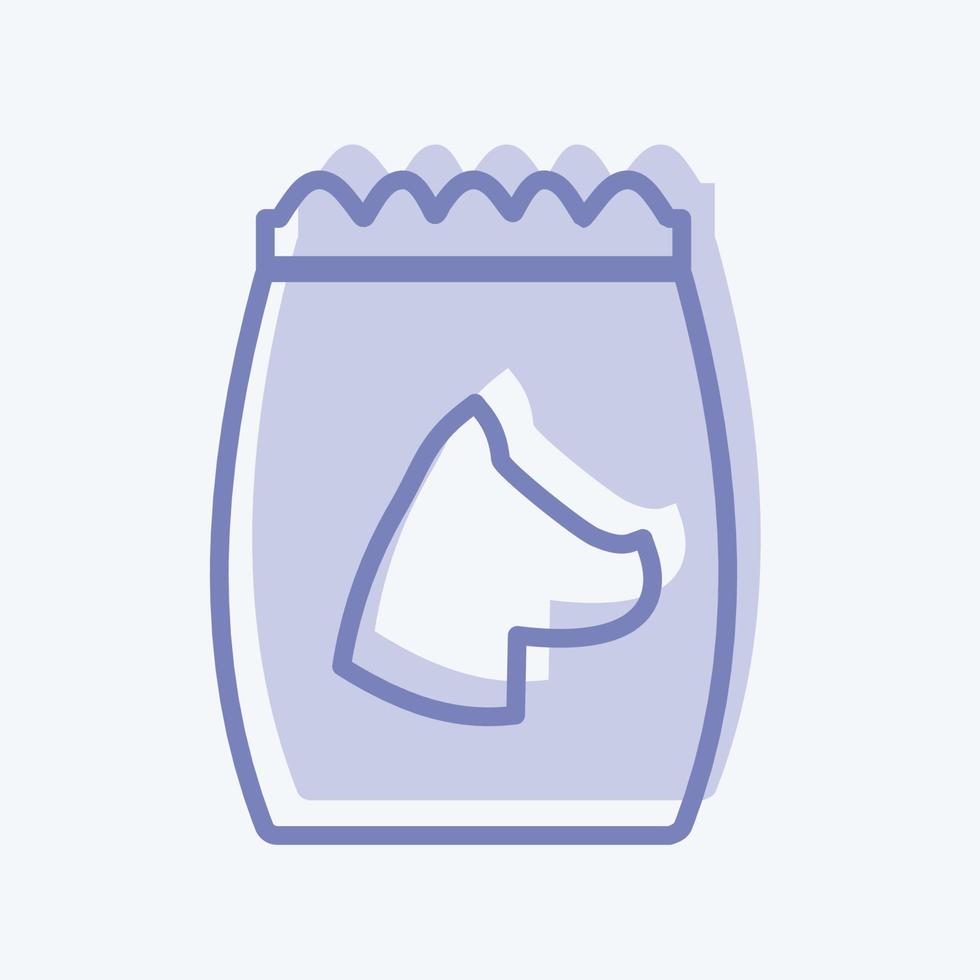 ikon hundmat ii - tvåfärgad stil - enkel illustration, redigerbar linje vektor