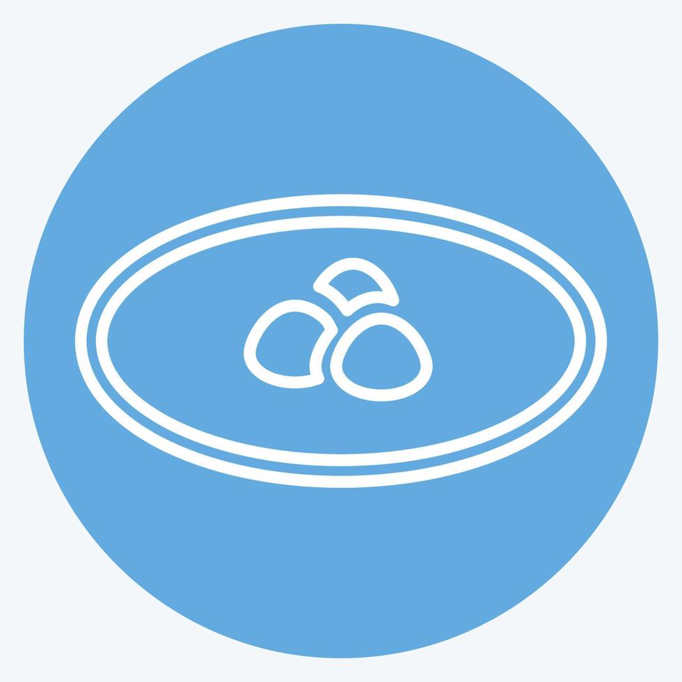 ikon klimp soppa - blå ögon stil - enkel illustration, redigerbar stroke vektor