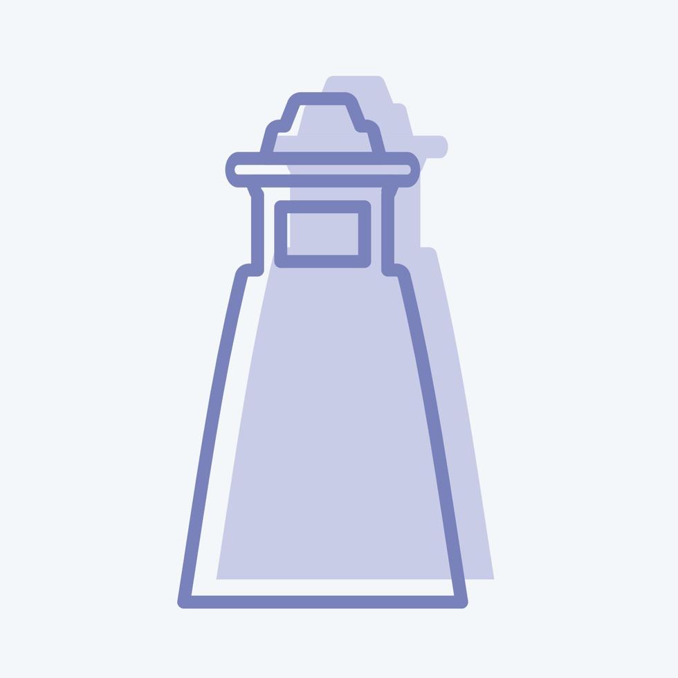 Symbol Leuchtturm ii - zweifarbiger Stil - einfache Illustration, bearbeitbarer Strich vektor