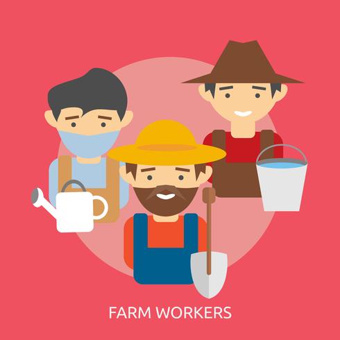 Konzeptionelle Illustration der Landarbeiter vektor