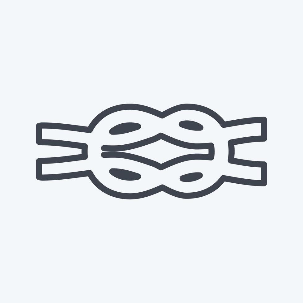 Symbol Seil - Linienstil - einfache Illustration, bearbeitbarer Strich vektor