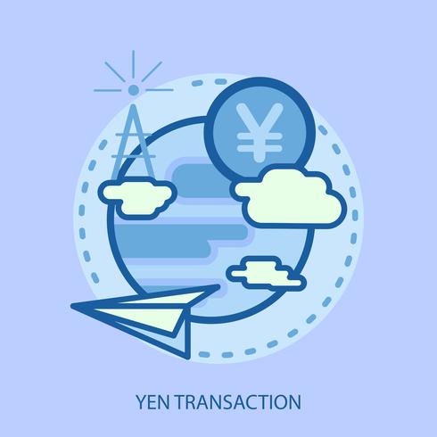 Bitcoin Transaction Konceptuell illustration Design vektor