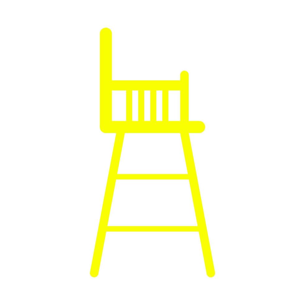 barnstol på vit bakgrund vektor