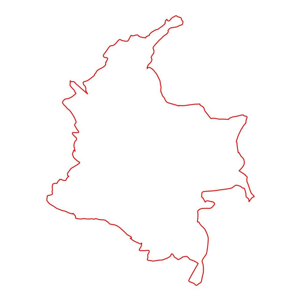 colombia karta på vit bakgrund vektor