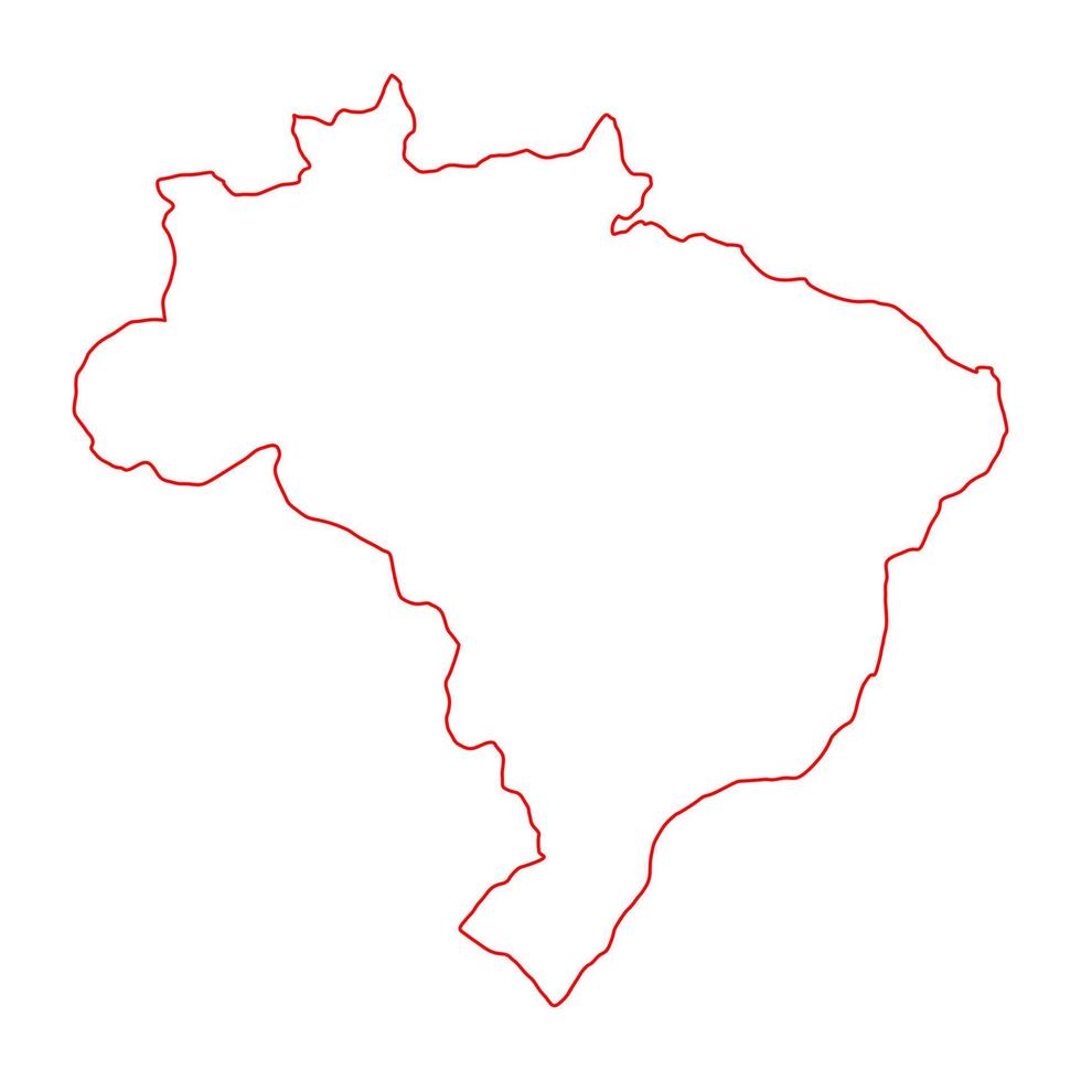 Brasilien-Karte auf weißem Hintergrund vektor